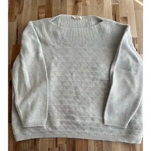 Seasalt Cornwall Sweater Jumper 100% Cotton Knit Boat Neck Geo US 20 UK 24